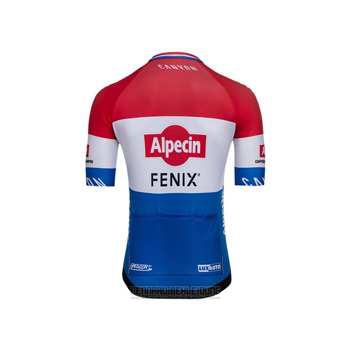 2021 Fahrradbekleidung Alpecin Fenix Champion Niederlande Trikot Kurzarm und Tragerhose